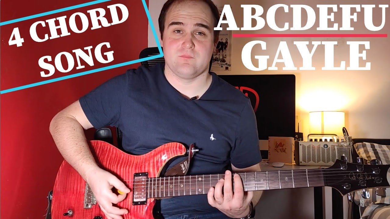 ABCDEFU by Gayle Guitar Tutorial with only 4 chords!