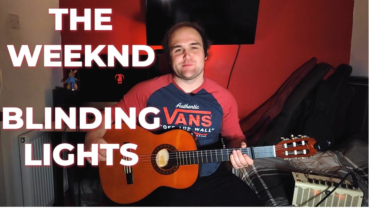 Blinding Lights – The Weeknd Acoustic Guitar Tutorial – 4 chord song!