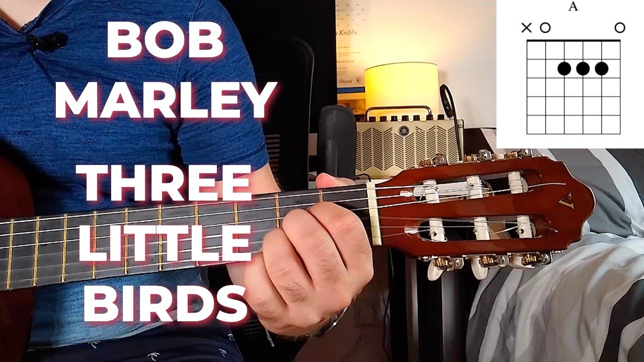 Bob Marley – Three Little Birds Guitar lesson | Easy 3 chord acoustic song