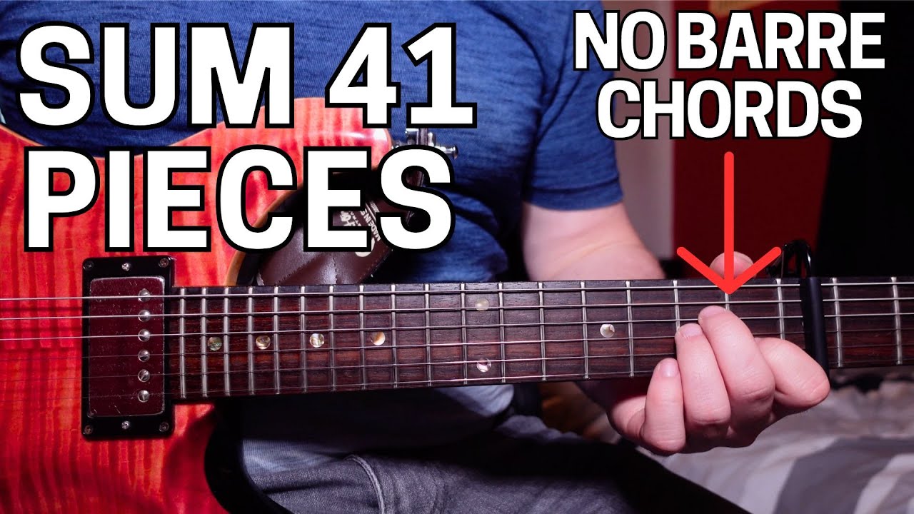 Sum 41 – Pieces Guitar Lesson With NO Barre Chords